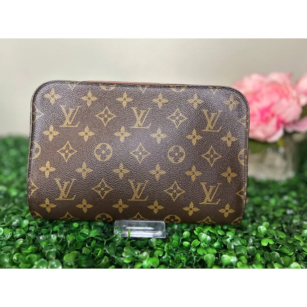 Louis Vuitton Monogram Pochette Orsay Clutch Wristlet AR1906 Vintage Authentic